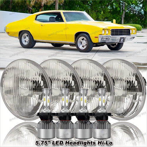 4pcs 75 led headlight - 4pcs,